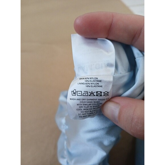 I.AM.GIA Circe Micro Mini Skirt XXS Ice Blue Ruched Low Rise Soft Girl Coquette - Picture 6 of 7